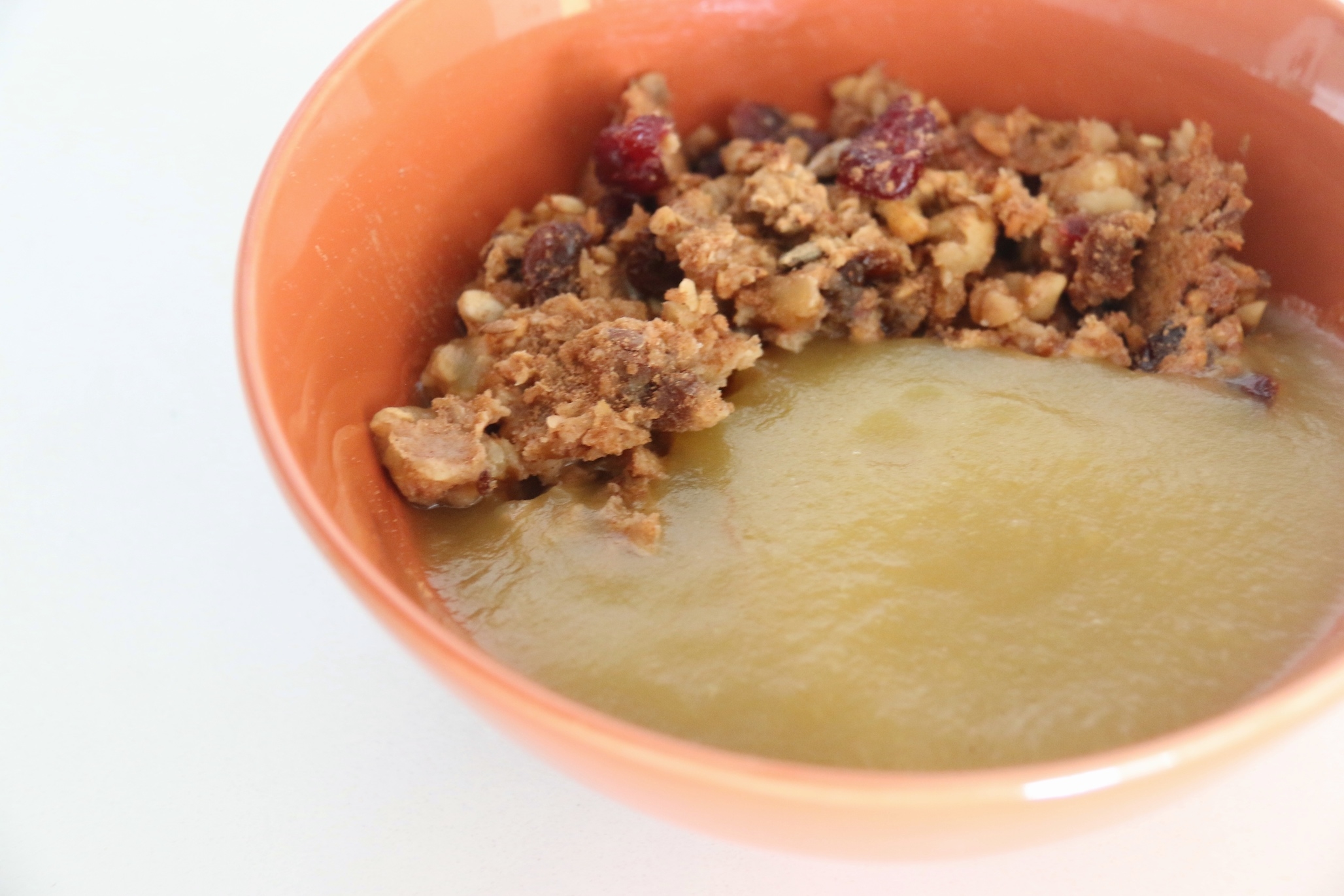 BAKED OATMEAL WITH CRANBERRIES AND APPLE SAUCE